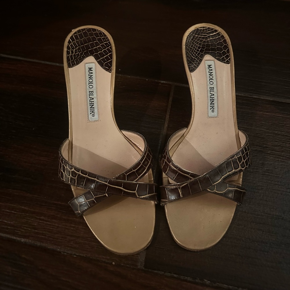Manolo Blahnik Skin Heels - Size 6